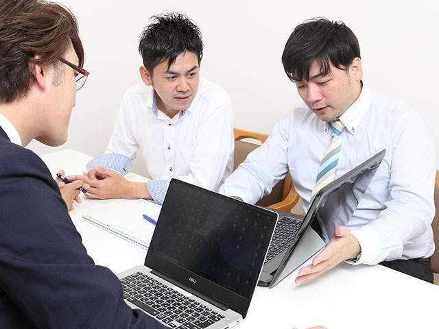 インタビュー中の様子 その