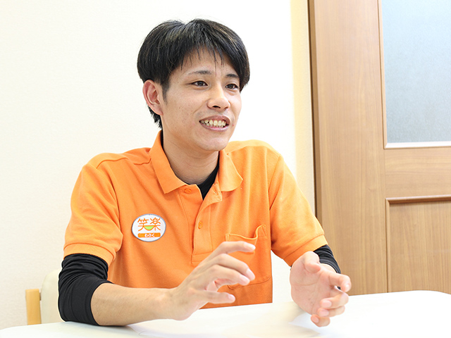 インタビュー中の様子 その