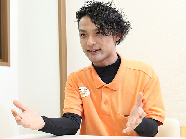 インタビュー中の様子 その
