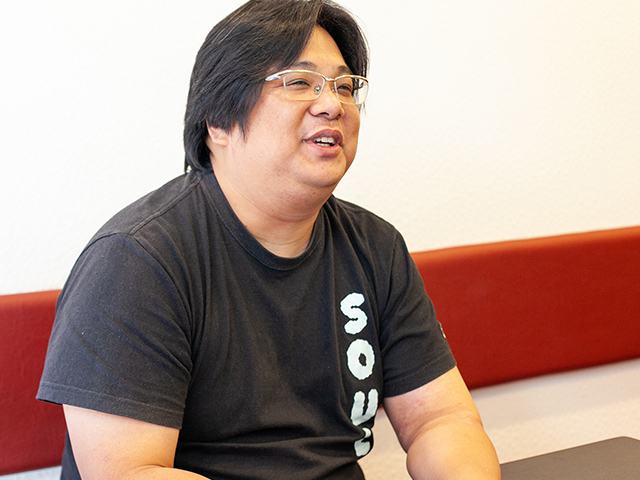 インタビュー中の様子 その