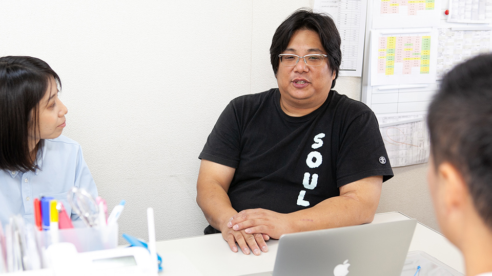 インタビュー中の様子 その