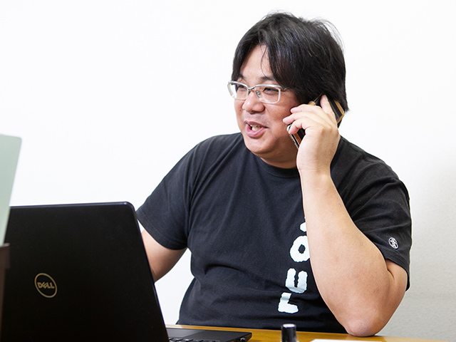 インタビュー中の様子 その