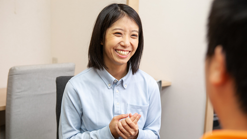 インタビュー中の様子 その