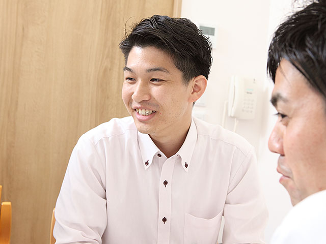 インタビュー中の様子 その