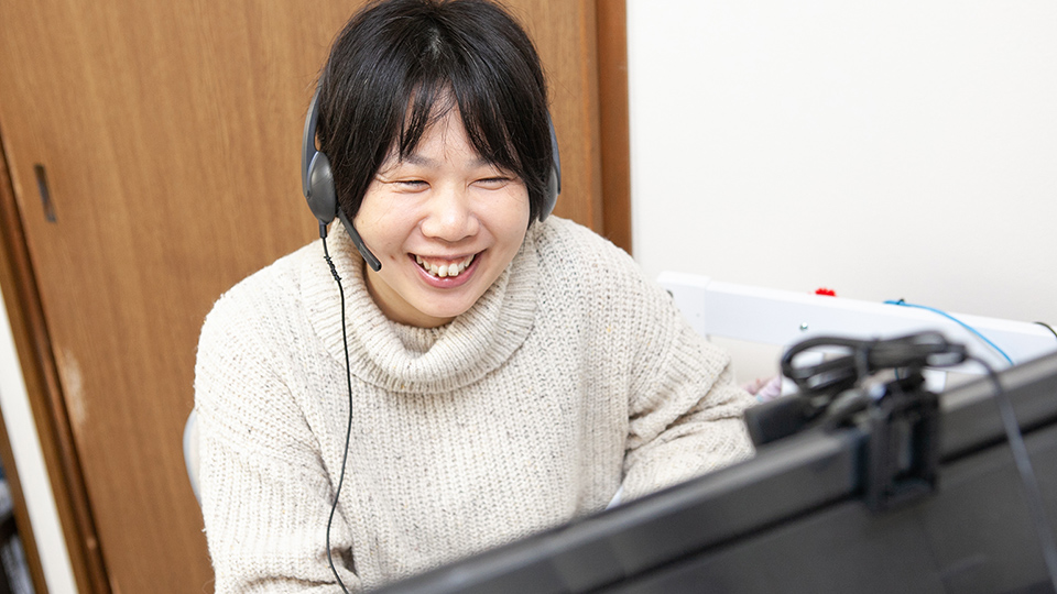 インタビュー中の様子 その