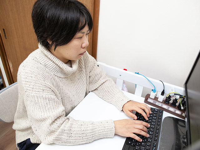 インタビュー中の様子 その